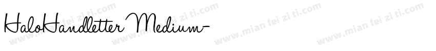 HaloHandletter Medium字体转换